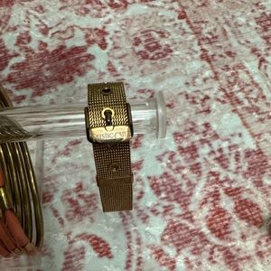 Rustic Cuff Rose Gold Mesh Watch Bracelet
